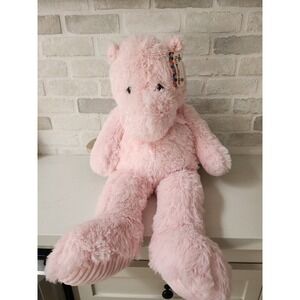 Toy Factory Plush Paradise Blue Hippo Hippopotamus Bowtie Stuffed Animal w/tag